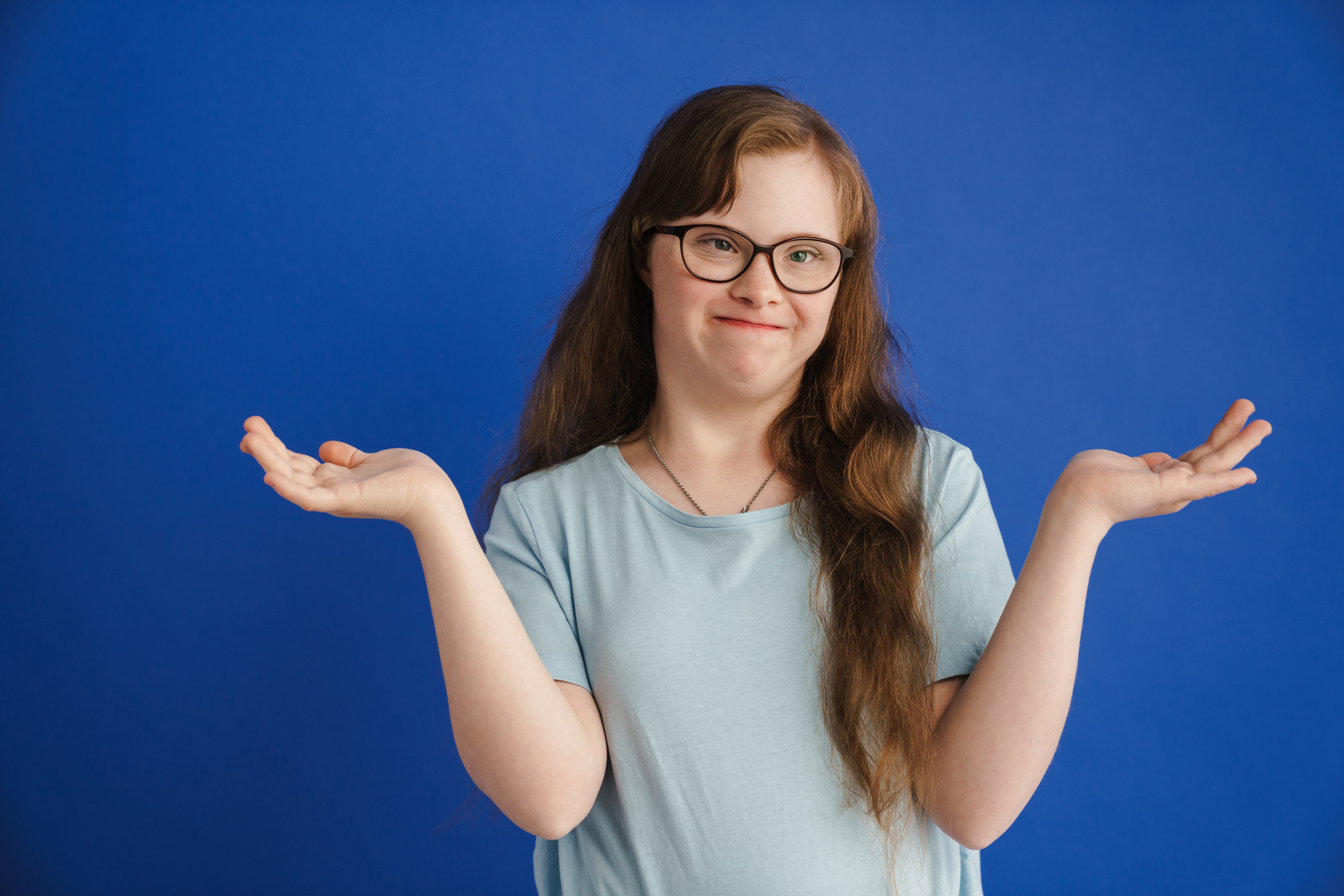 Young Happy Woman with down Syndrome